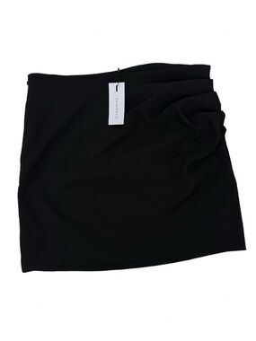 NWT Dynamite Black High Waist Side Zip Ruched Mini Skirt Dark Academia Chic Goth